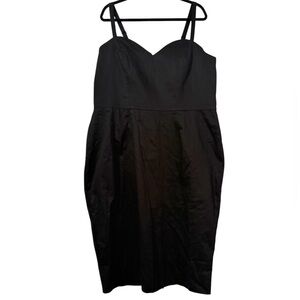 Vixen by Micheline Pitt Sweetheart Wiggle Dress in Black Sz 4X Pin-up Bombshell
